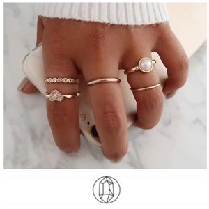 Boho 5pcs/Set Antique Gold Heart Finger Midi Rings